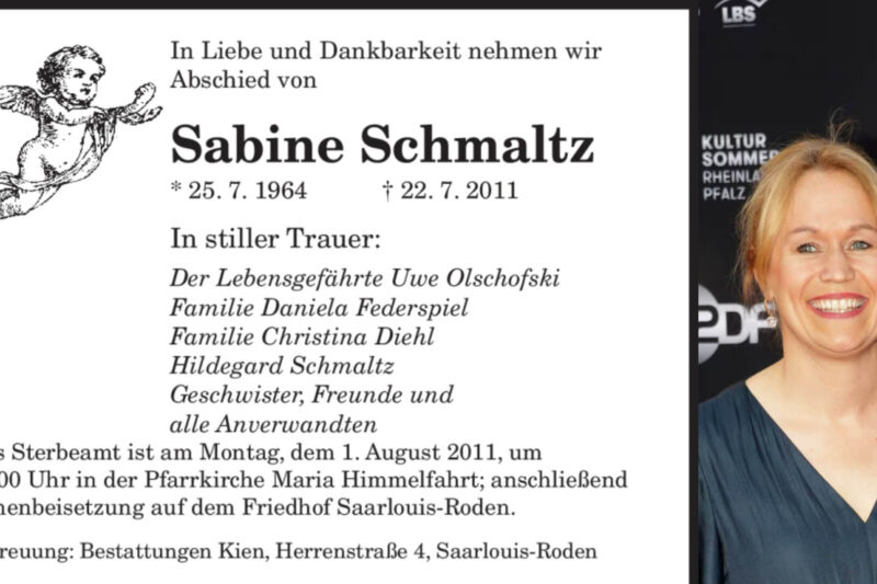 Sabine Pistorius Traueranzeige: Familie bittet um Rücksicht